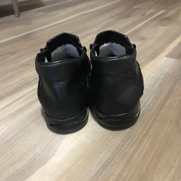 Rieker Tex Ladies Black Leather Ankle Boots Size 41 - Picture 2 of 6